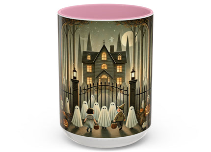 Ghostly Welcome – A Halloween Night Colorful Mugs (11oz, 15oz)