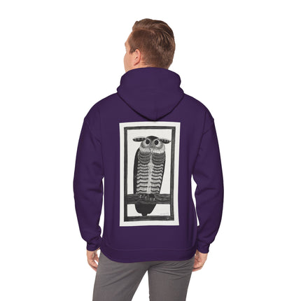 Horned Owl by Samuel Jessurun de Mesquita Heavy Blend™ Hooded Sweatshirt