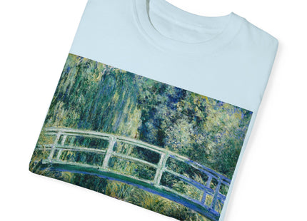 Water Lilies and Japanese Bridge by Claude Monet Unisex Garment-Dyed T-shirt