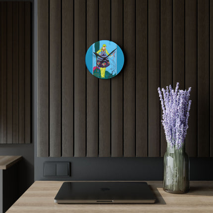 Exquisite Elegance by Umberto Brunelleschi Acrylic Wall Clock