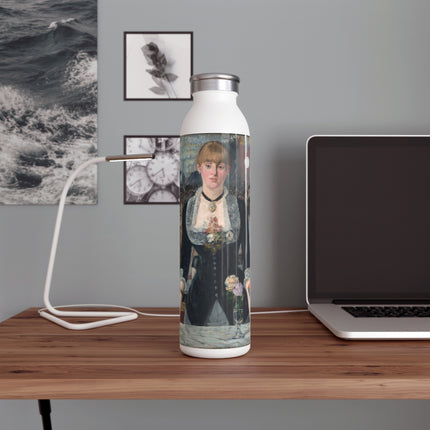 A Bar at the Folies-Bergère by Edouard Manet Slim Water Bottle
