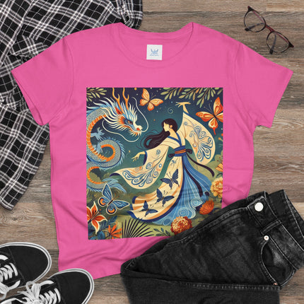 Fairy Waltz in the Butterfly Garden Cotton Tee