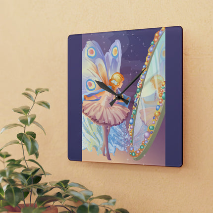 Reflections of Enchantment Acrylic Wall Clock, Round and Square