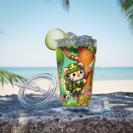Stealthy Stripes Sunsplash Tumbler with Straw, 16oz