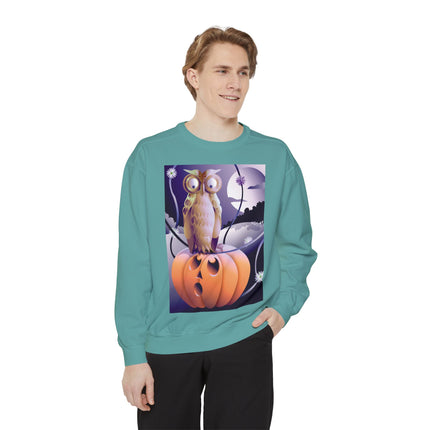 The Startled Pumpkin Unisex Garment-Dyed Sweatshirt