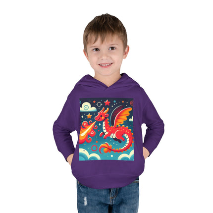 Starry Sky Dragon Toddler Pullover Fleece Hoodie