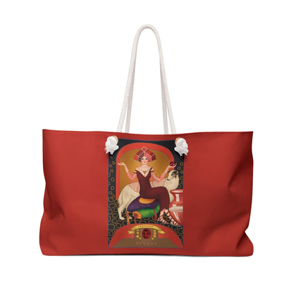 January & Garnet (from the Gem Series) by Sofia Chiostri Weekender Bag