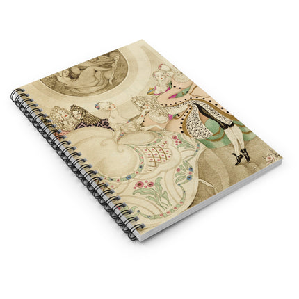 Sur talons rouges (On Red Heels) pl 01 by Gerda Wegener Spiral Notebook - Ruled Line