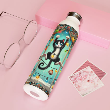 Mischief in Tinselland Slim Water Bottle