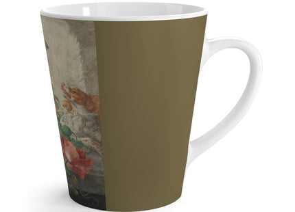 A Basket with Flowers by Herman Henstenburgh Latte Mug