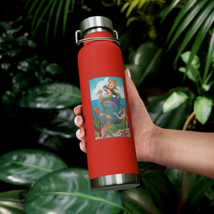 Three Mermaids with Strings of Pearls by Carlo Chiostri Copper Vacuum Insulated Bottle, 22oz