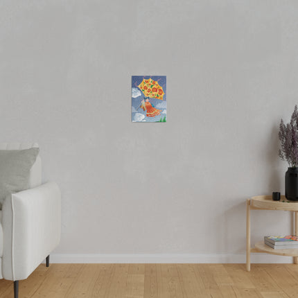 Flight of Blossoms – Whimsical Girl with Kite