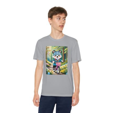 Furry Cyclist Youth Competitor Tee – Woodland Adventure & Playful Charm