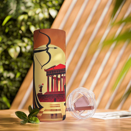 Art Deco Valentine's Romance Skinny Matte Tumbler, 20oz