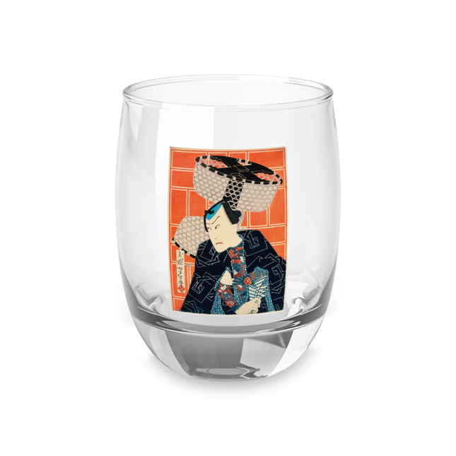 The Actor Kawarasaki Gonjūrō for a Fire Troupe by Tsukioka Yoshitoshi Whiskey Glass