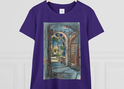 Gate in S. Miniato by Martin Monnickendam Women's Midweight Cotton Tee