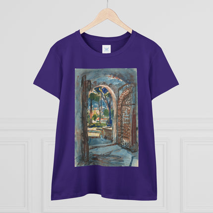 Gate in S. Miniato by Martin Monnickendam Women's Midweight Cotton Tee