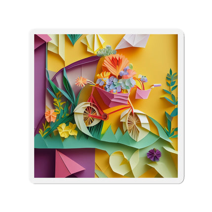 Origami Bicycle Die-Cut Magnets (5 Sizes)