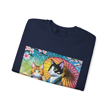 Kimono Kitties Unisex Heavy Blend™ Crewneck Sweatshirt