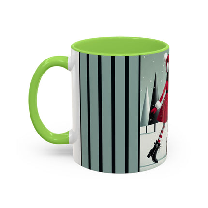 Red Sled & Curious Cats Colorful Mugs (11oz, 15oz)