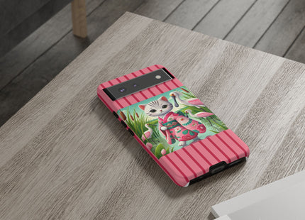 Geisha Kitten Strolls Among the Spoonbills Phone Cases