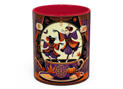 Theatrical Halloween Mice on Teacup Colorful Mugs (11oz, 15oz)