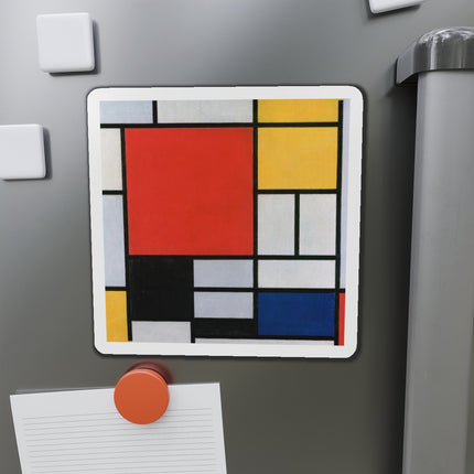 Composition with Red, Yellow, Blue, and Black by Piet Mondrian Die-Cut Magnets (5 Sizes)