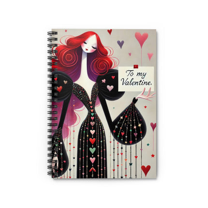 To My Valentine Spiral Notebook - Ruled Line