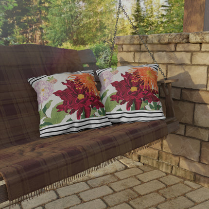 Dahlia Flower by Tanigami Kônan Outdoor Pillows
