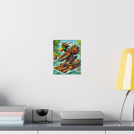 🦆🗺️ The Daring Drake Matte Vertical Poster – Adventure, Freedom & Mythic Storytelling