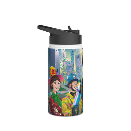 Cyber Punk Robots Stainless Steel Water Bottle
