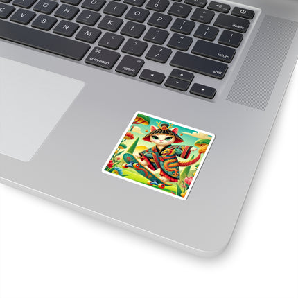 Dragon Dance on Wheels Kiss-Cut Stickers (4 Sizes)