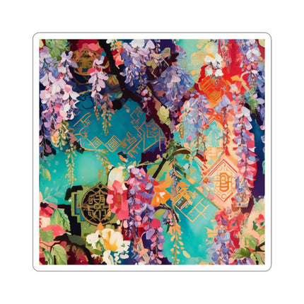 Golden Wisteria Symphony Kiss-Cut Stickers (4 Sizes)