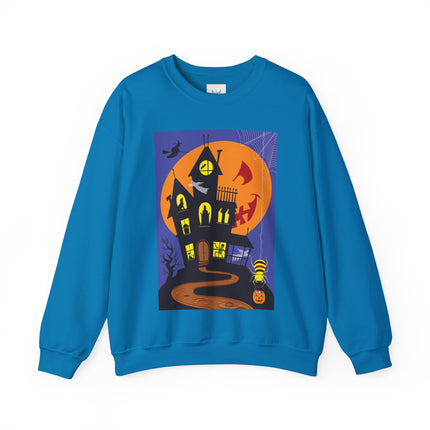 Halloween Night at the Haunted House Unisex Heavy Blend™ Crewneck Sweatshirt