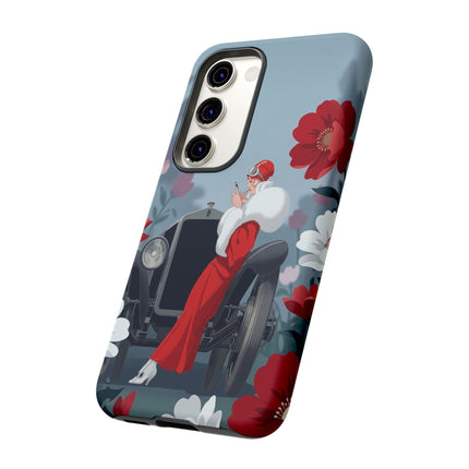 🚗🌺 The Lady Of The Grand Touring Car Phone Case – Art Deco Motoring Elegance