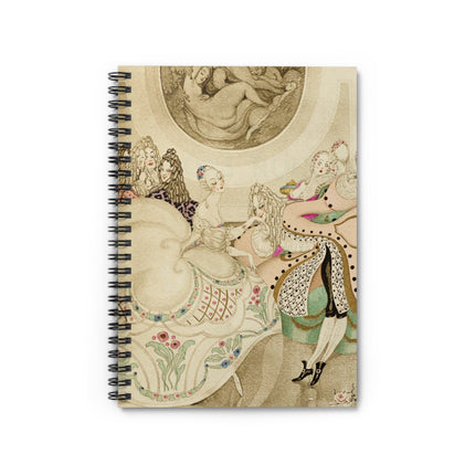 Sur talons rouges (On Red Heels) pl 01 by Gerda Wegener Spiral Notebook - Ruled Line