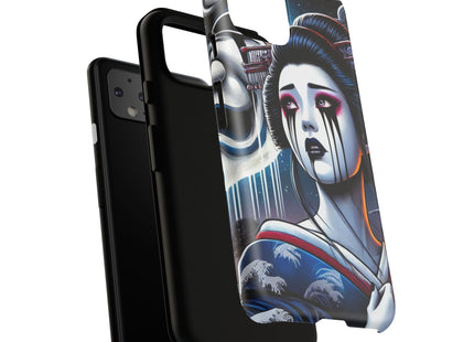 Geisha’s Black Ink Tears Phone Cases