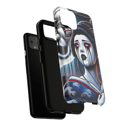 Geisha’s Black Ink Tears Phone Cases