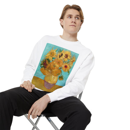 Vase with Twelve Sunflowers by Vincent Van Gogh Unisex Garment-Dyed Sweatshirt
