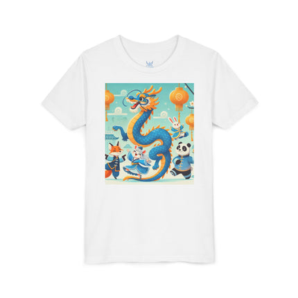 Blue & Gold Dragon Festival Parade Youth Short Sleeve Tee
