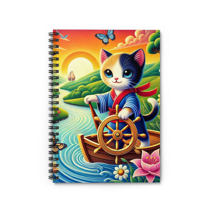 Sailor Kitten’s River Adventure Spiral Notebook - Ruled Line