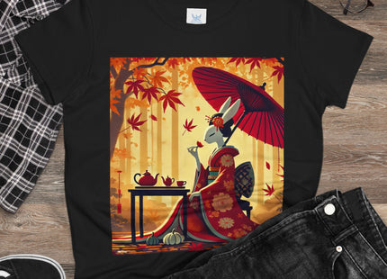 Theatrical Harvest Rabbit Women's Midweight Cotton Tee