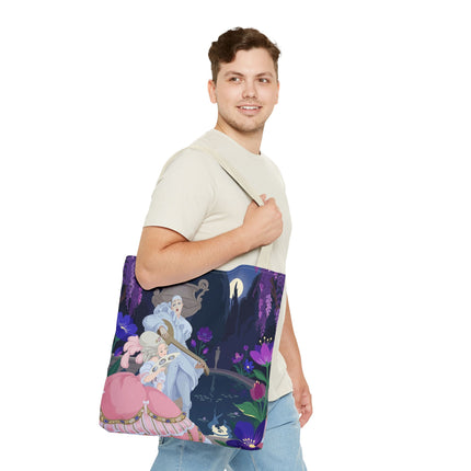 🌙🎶 The Moonlit Garden Serenade Tote Bag – Art Deco Musical Fantasy
