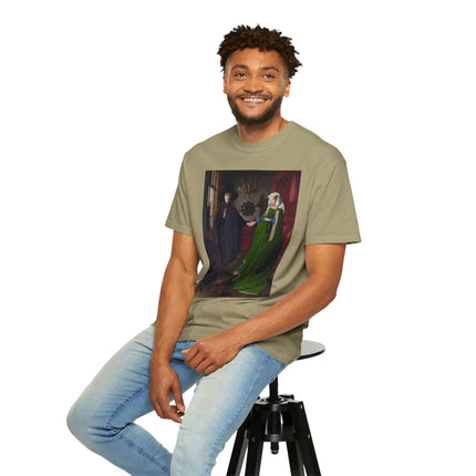 Arnolfini Portrait by Jan Van Eyck Unisex Garment-Dyed T-shirt