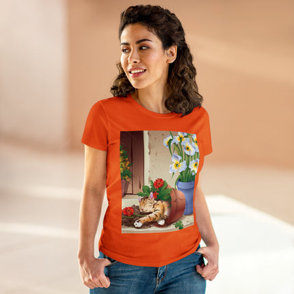 Blooming Serenity Women's Midweight Cotton Tee