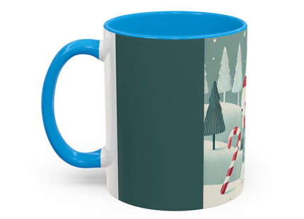 Candy Cane Timekeeper Bunny Colorful Mugs (11oz, 15oz)