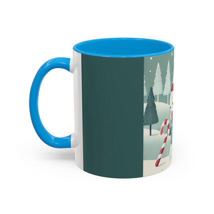Candy Cane Timekeeper Bunny Colorful Mugs (11oz, 15oz)