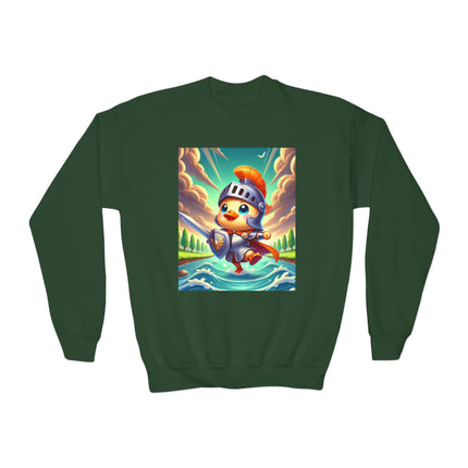 Valiant Duck Youth Crewneck Sweatshirt – Courage, Adventure & Heroic Fun