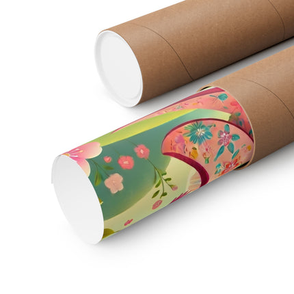 🧚🌺 Geisha Fairy and the Hummingbird Blossom Matte Vertical Poster – Grace, Wonder & Floral Magic