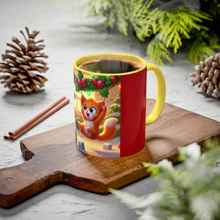 Naughty or Nice Kitten Christmas Colorful Mugs (11oz, 15oz)